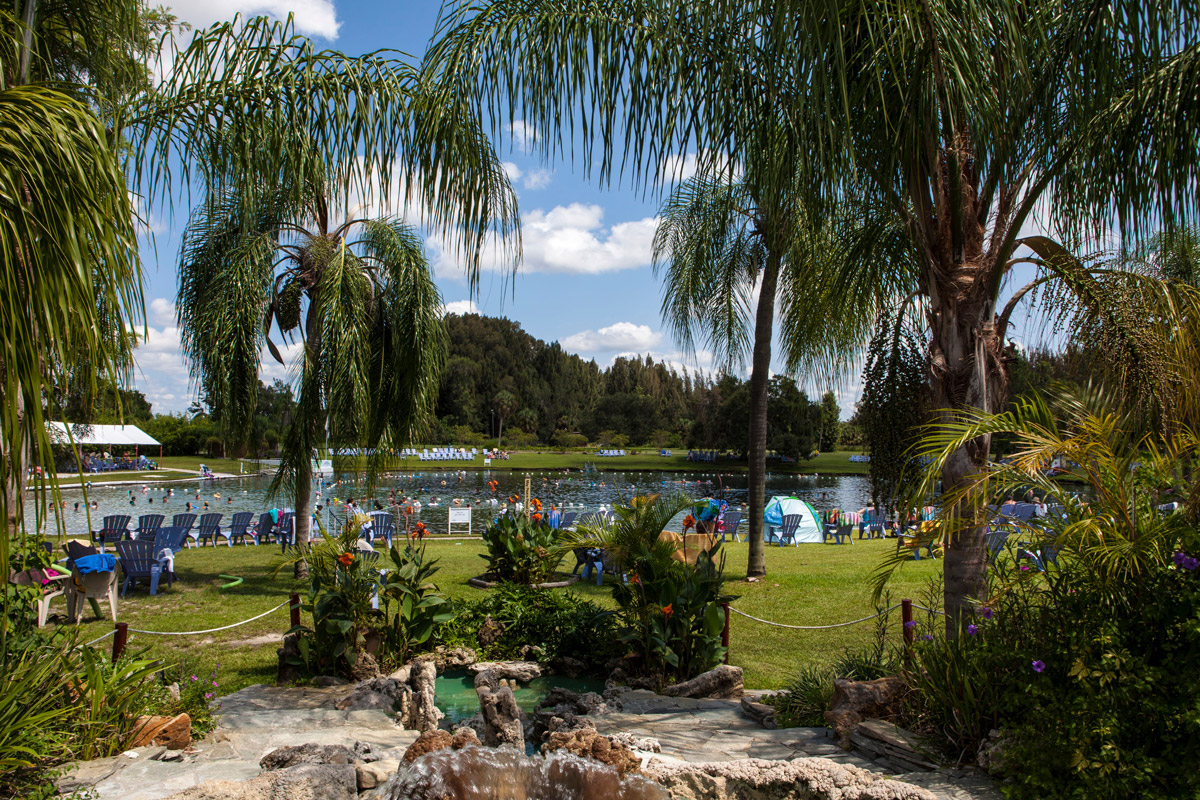 The beaches of a natural warm spring. This is one of the popular things to do in North Port, Florida